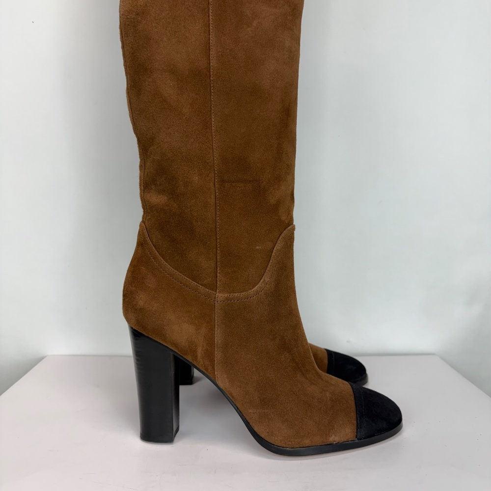 New Veronica Beard Conrad Cap Toe Over the Knee Boot Sz 9 - Picture 3 of 15